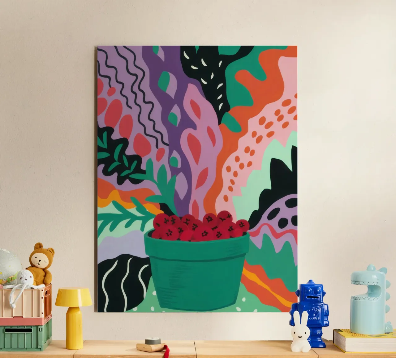 Patch di fragole astratte pannello forex da Solace Light