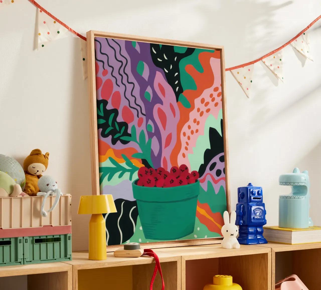 Patch di fragole astratte tela da Solace Light