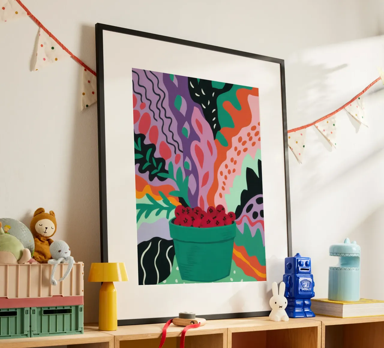 Patch di fragole astratte poster da Solace Light