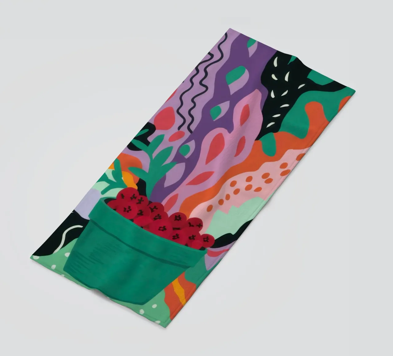 Patch di fragole astratte telo mare da Solace Light