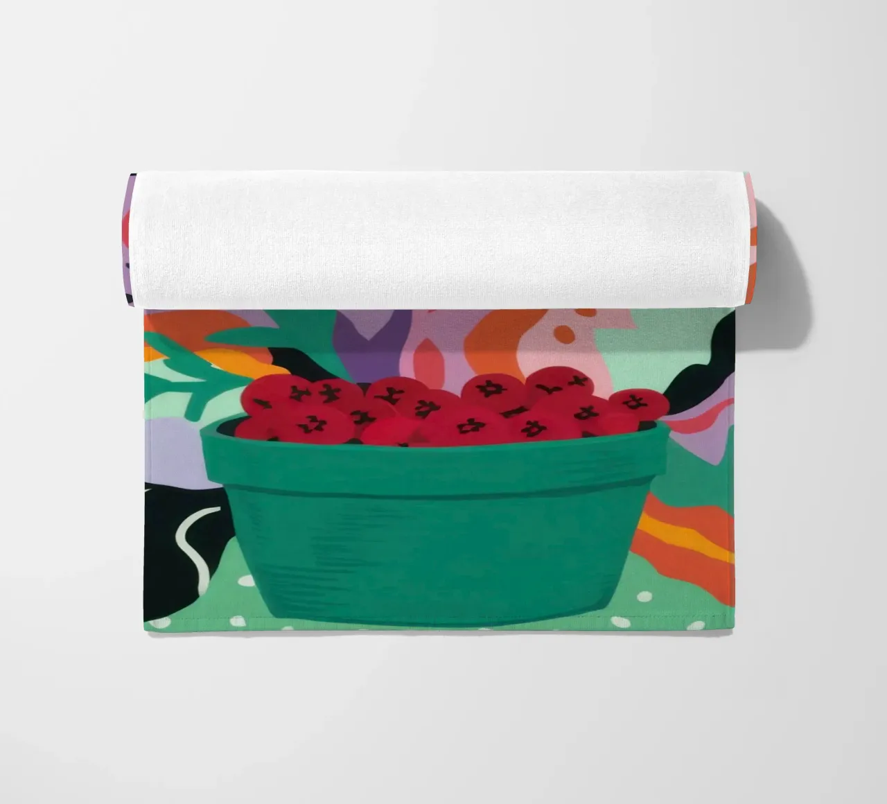 Patch di fragole astratte telo mare da Solace Light