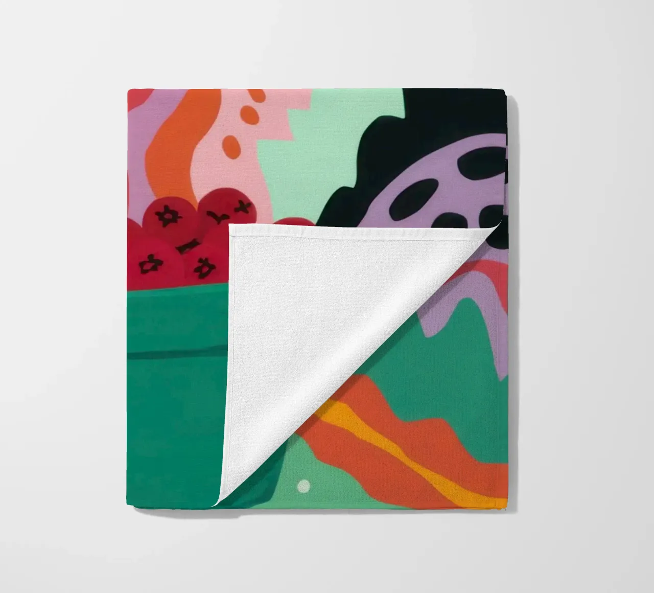 Patch di fragole astratte telo mare da Solace Light