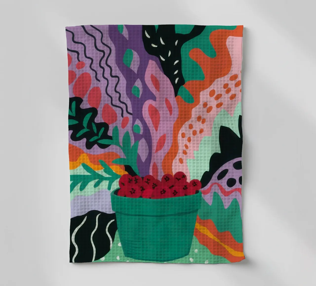 Patch di fragole astratte canovaccio da cucina da Solace Light