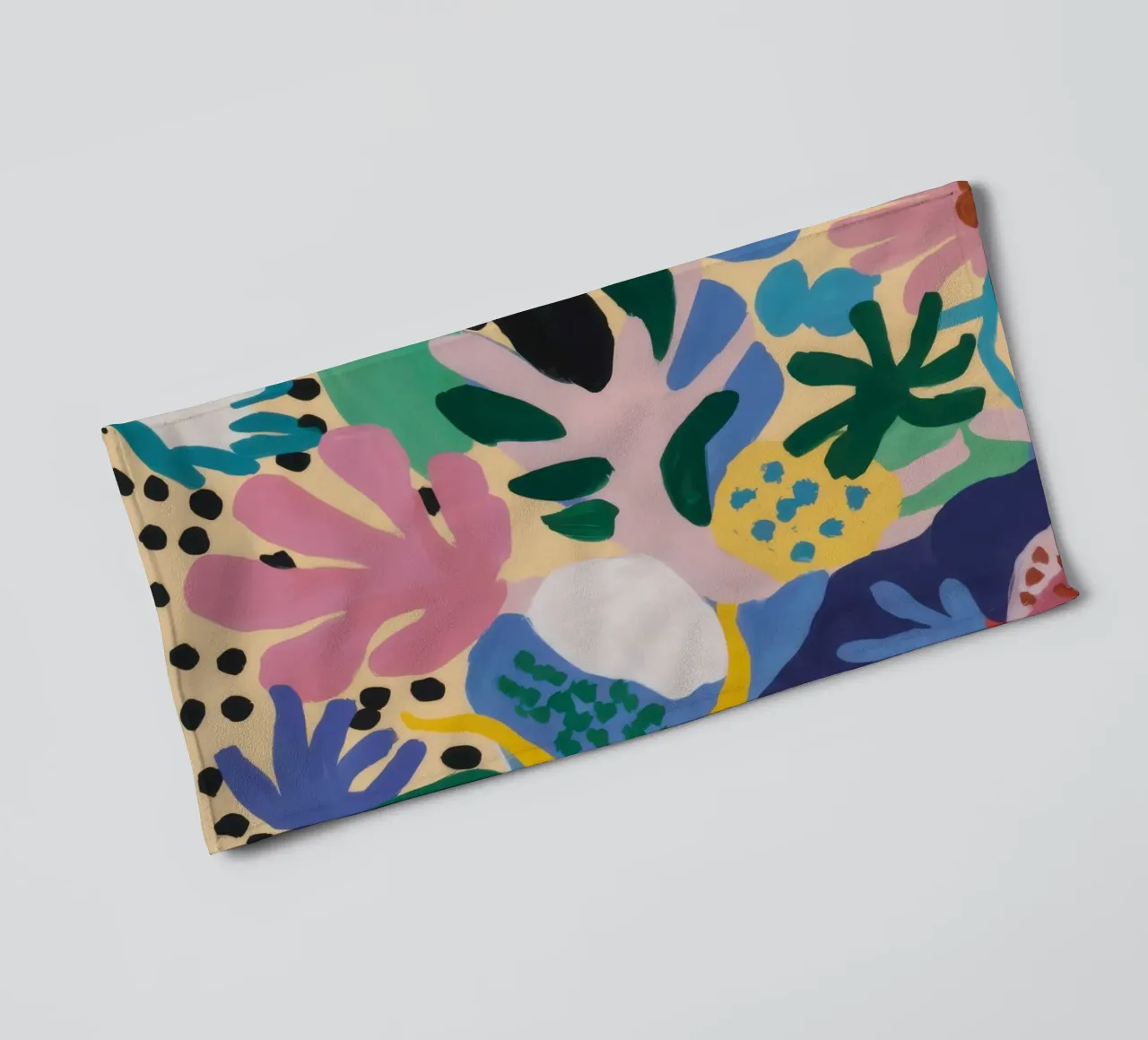Abstract Leopard Bloom towel by Solace Light