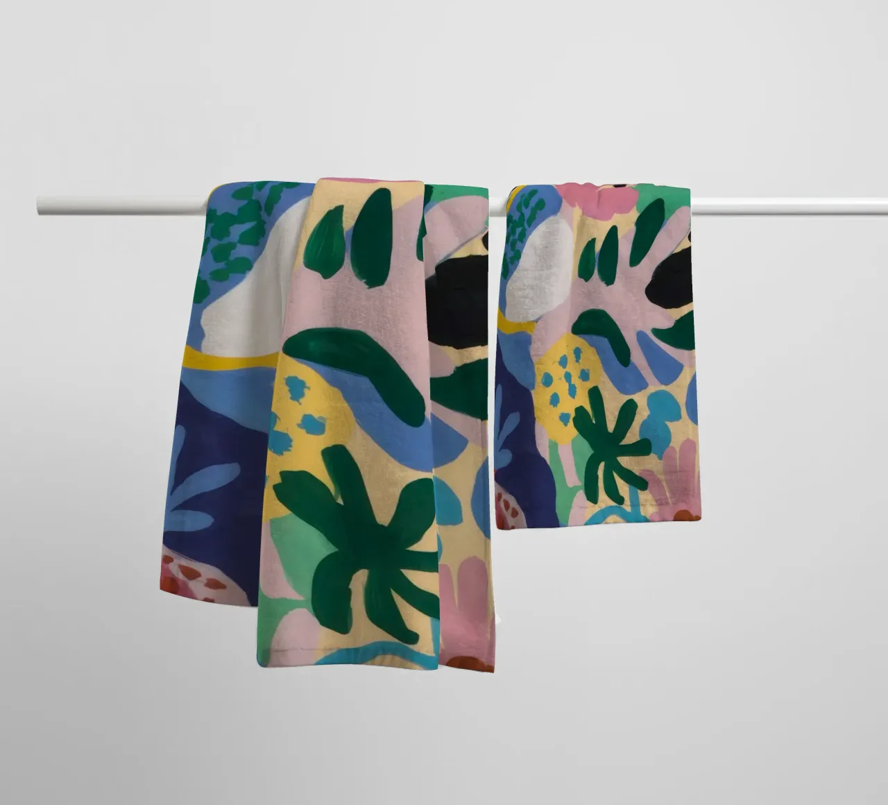 Abstract Leopard Bloom towel by Solace Light