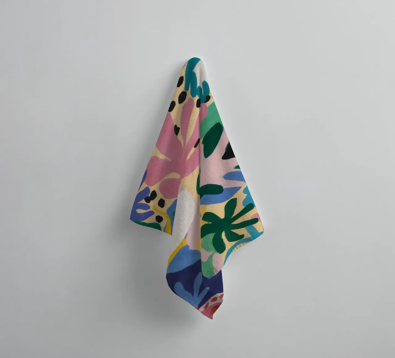 Abstract Leopard Bloom towel by Solace Light