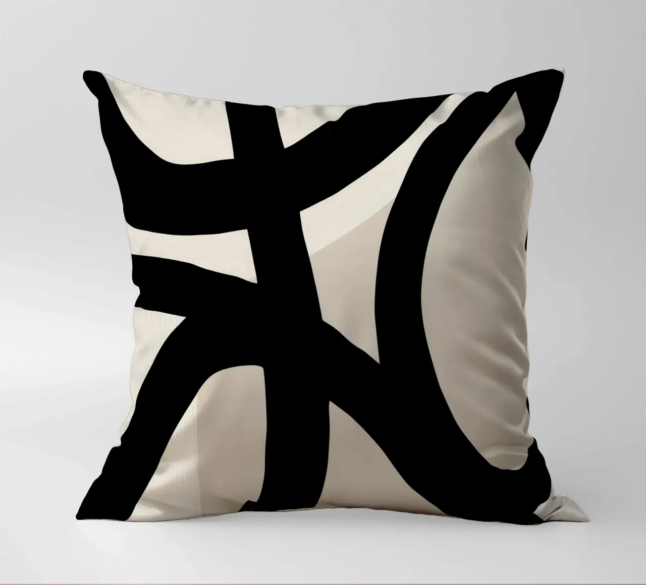 Collisione | Geometria gestuale in bianco e nero cuscino da Autofocus