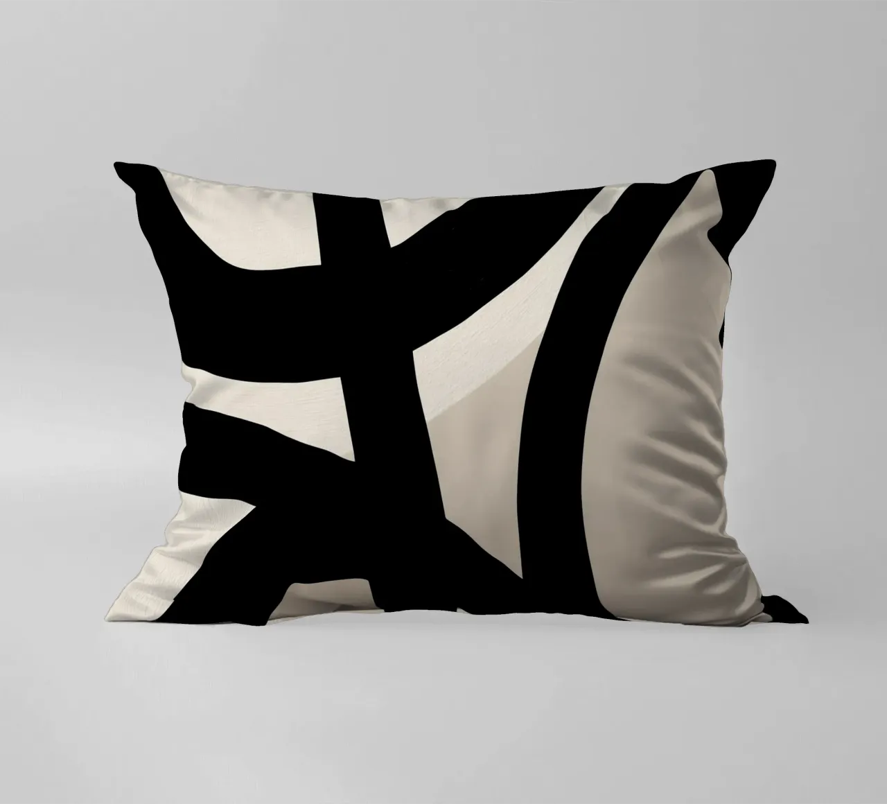 Collisione | Geometria gestuale in bianco e nero cuscino da Autofocus