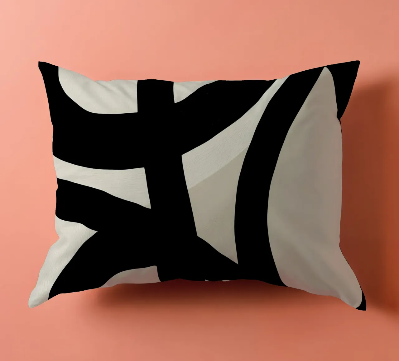 Collisione | Geometria gestuale in bianco e nero cuscino da Autofocus