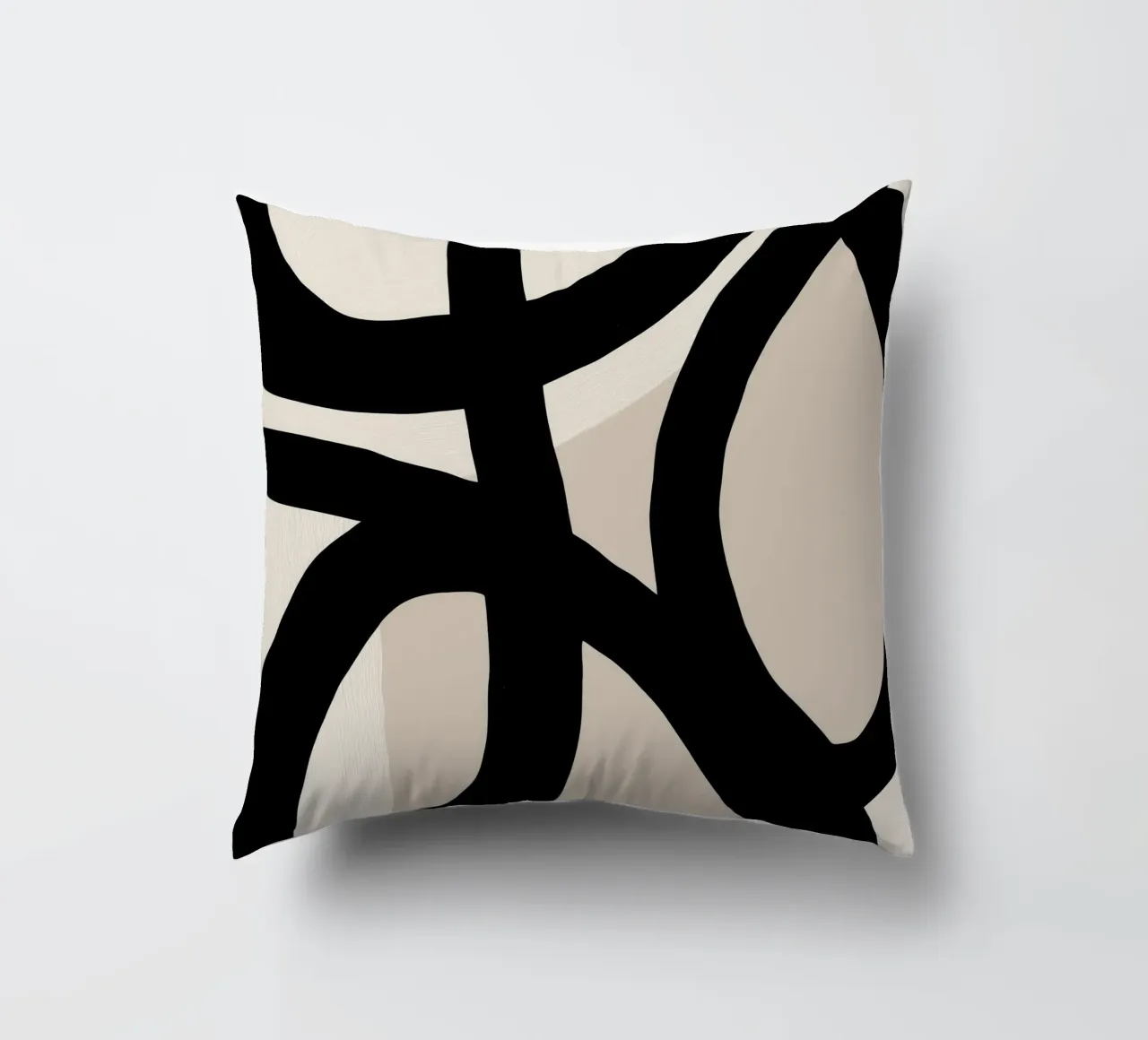 Collisione | Geometria gestuale in bianco e nero cuscino da Autofocus