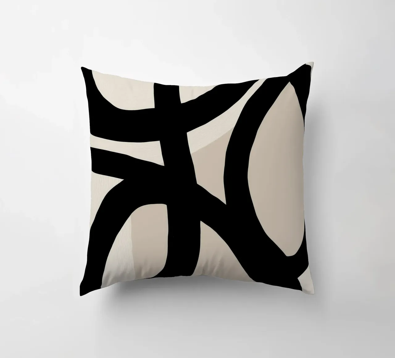 Collisione | Geometria gestuale in bianco e nero cuscino da Autofocus