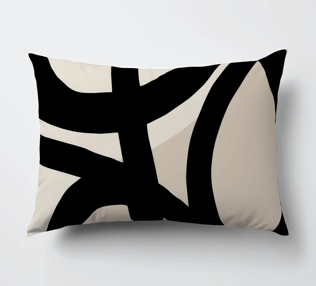 Collisione | Geometria gestuale in bianco e nero cuscino da Autofocus