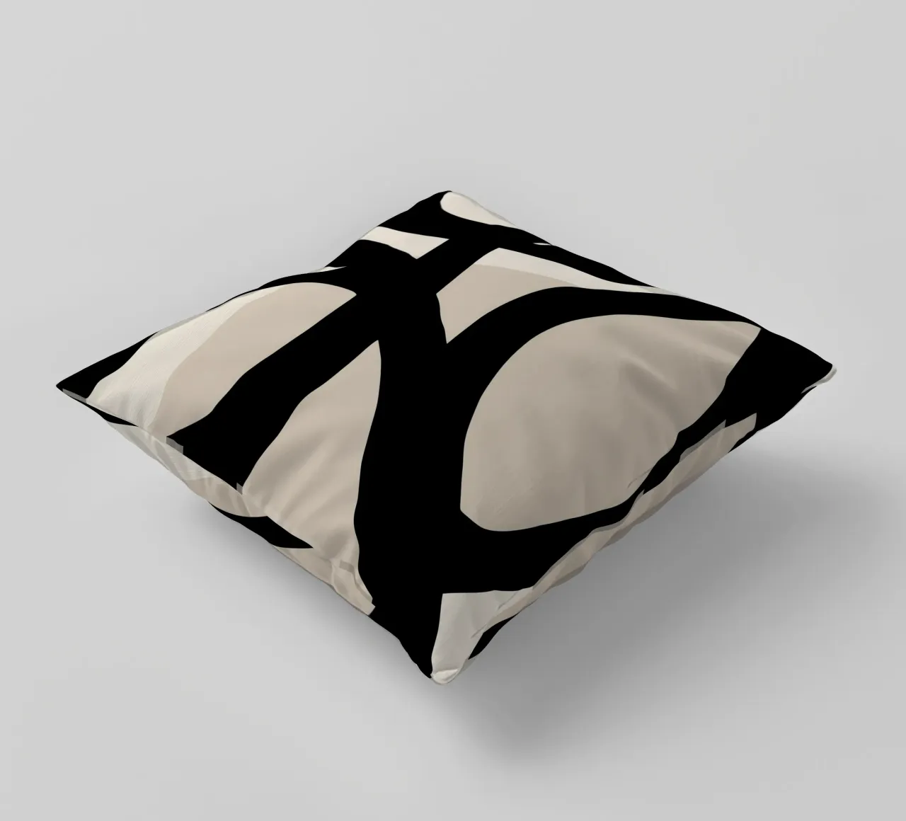 Collisione | Geometria gestuale in bianco e nero cuscino da Autofocus