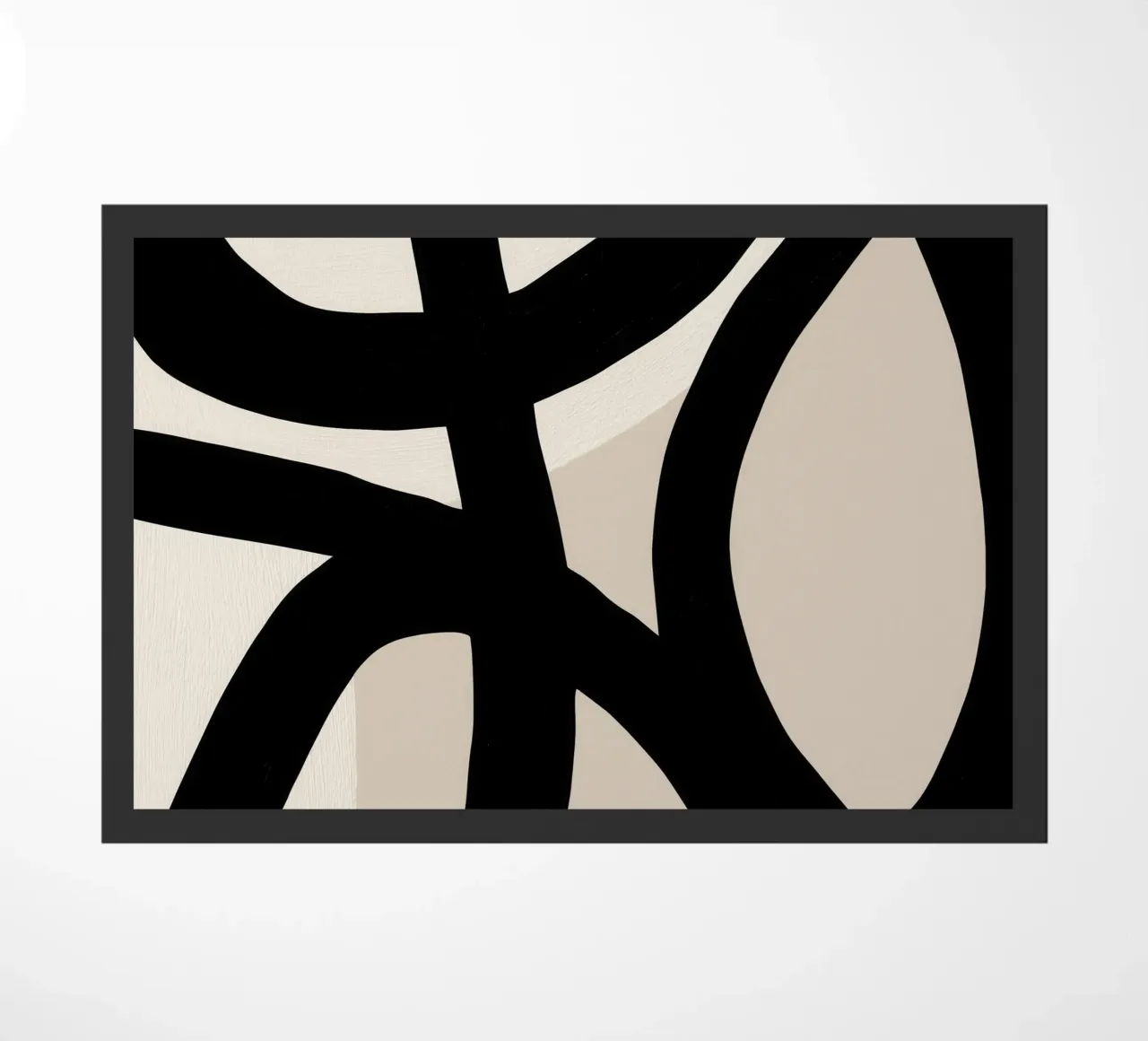 Collisione | Geometria gestuale in bianco e nero zerbino da Autofocus