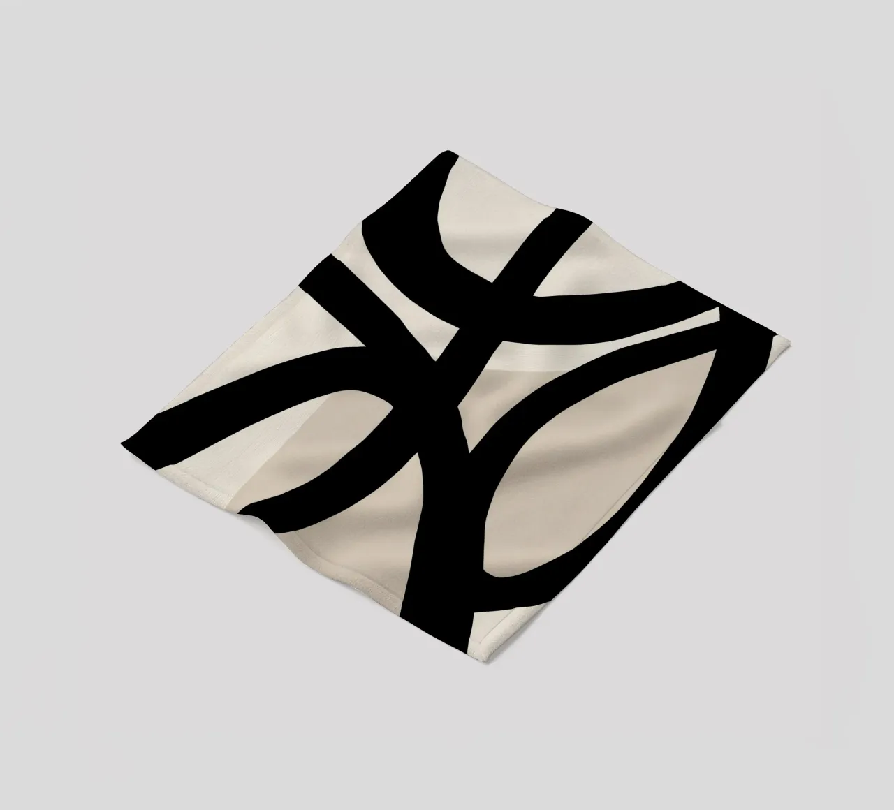 Collisione | Geometria gestuale in bianco e nero coperta in pile da Autofocus