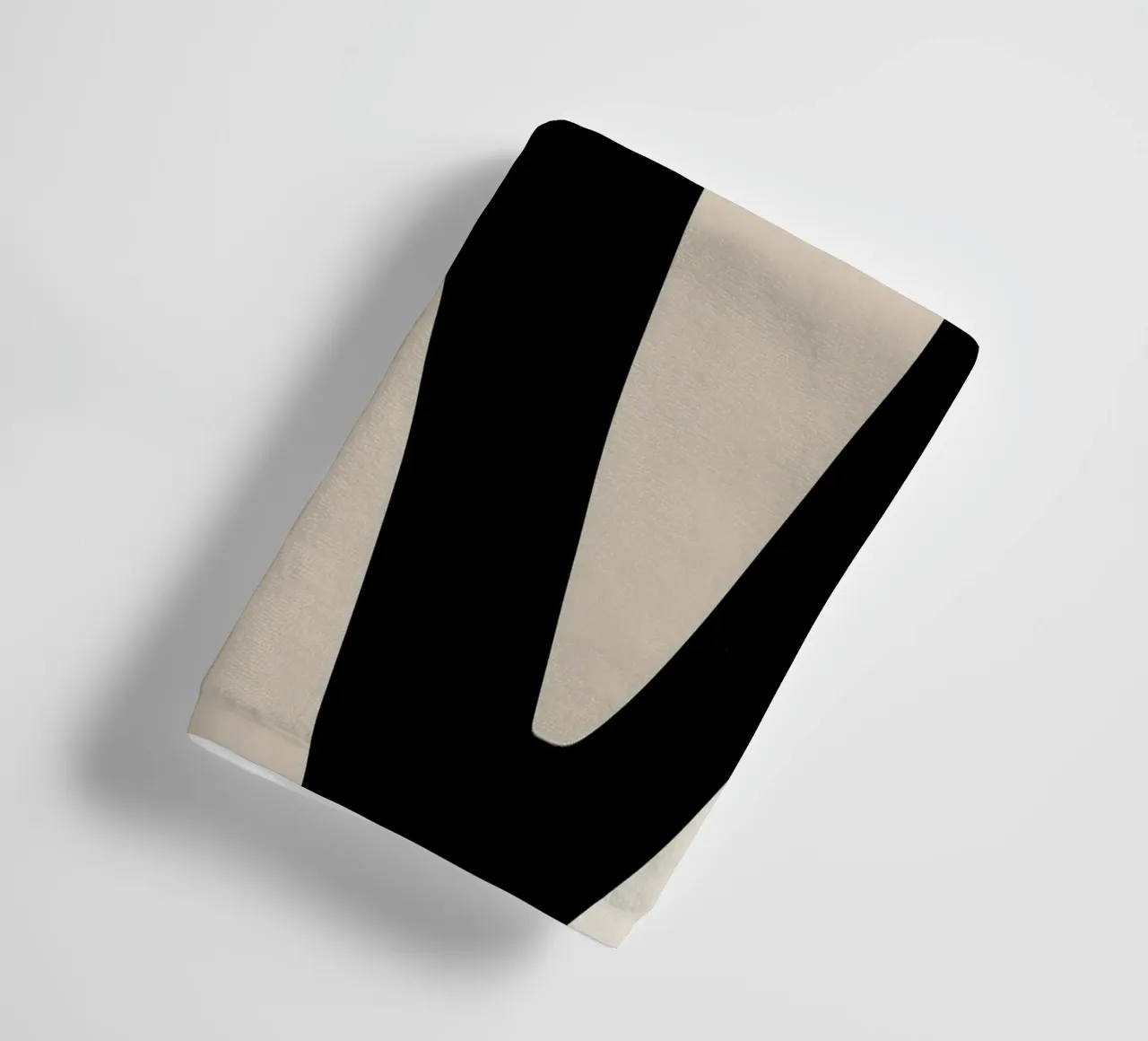 Collision | Gestural line geometry in black and white towel by Autofocus