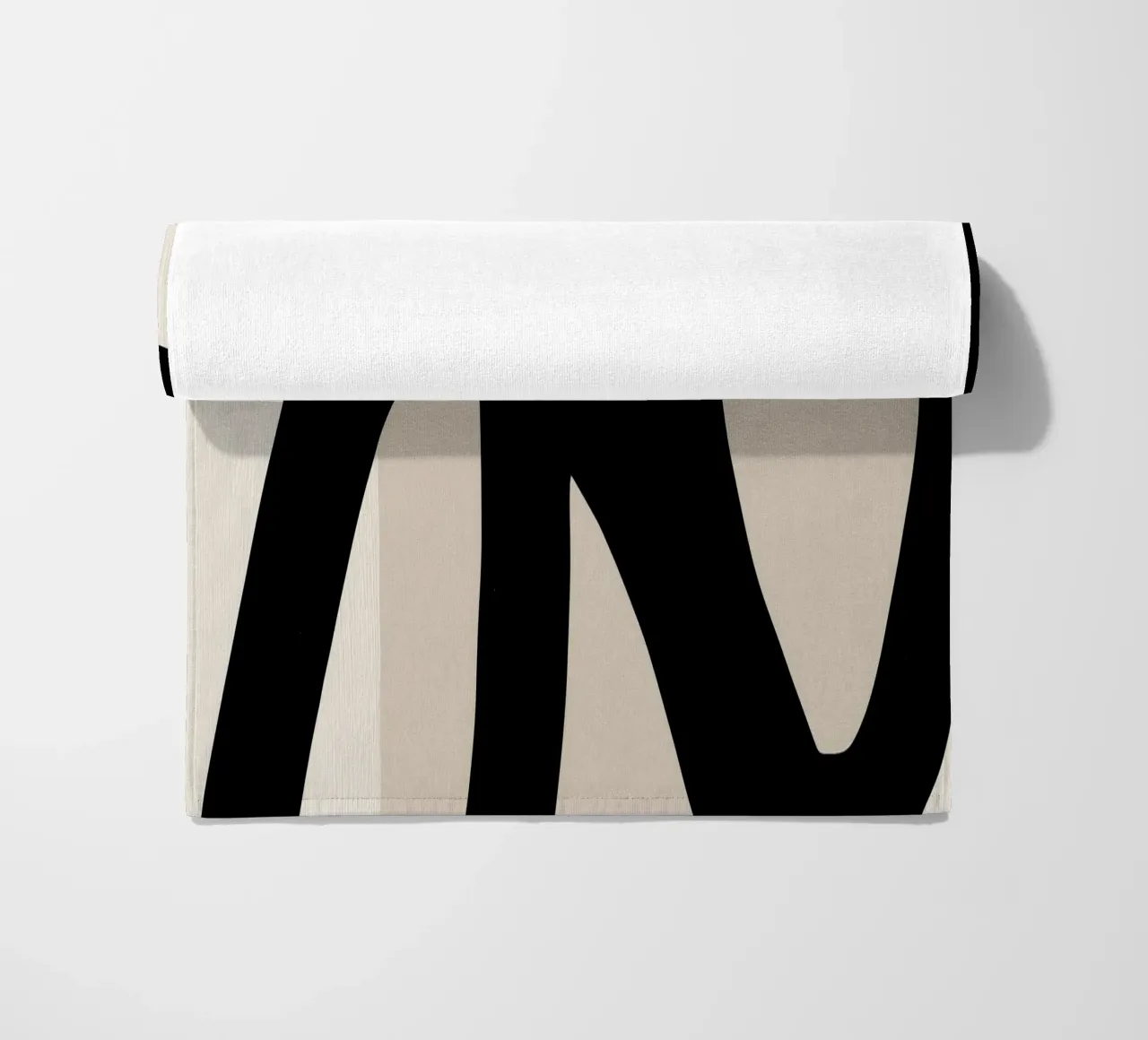 Collisione | Geometria gestuale in bianco e nero telo mare da Autofocus