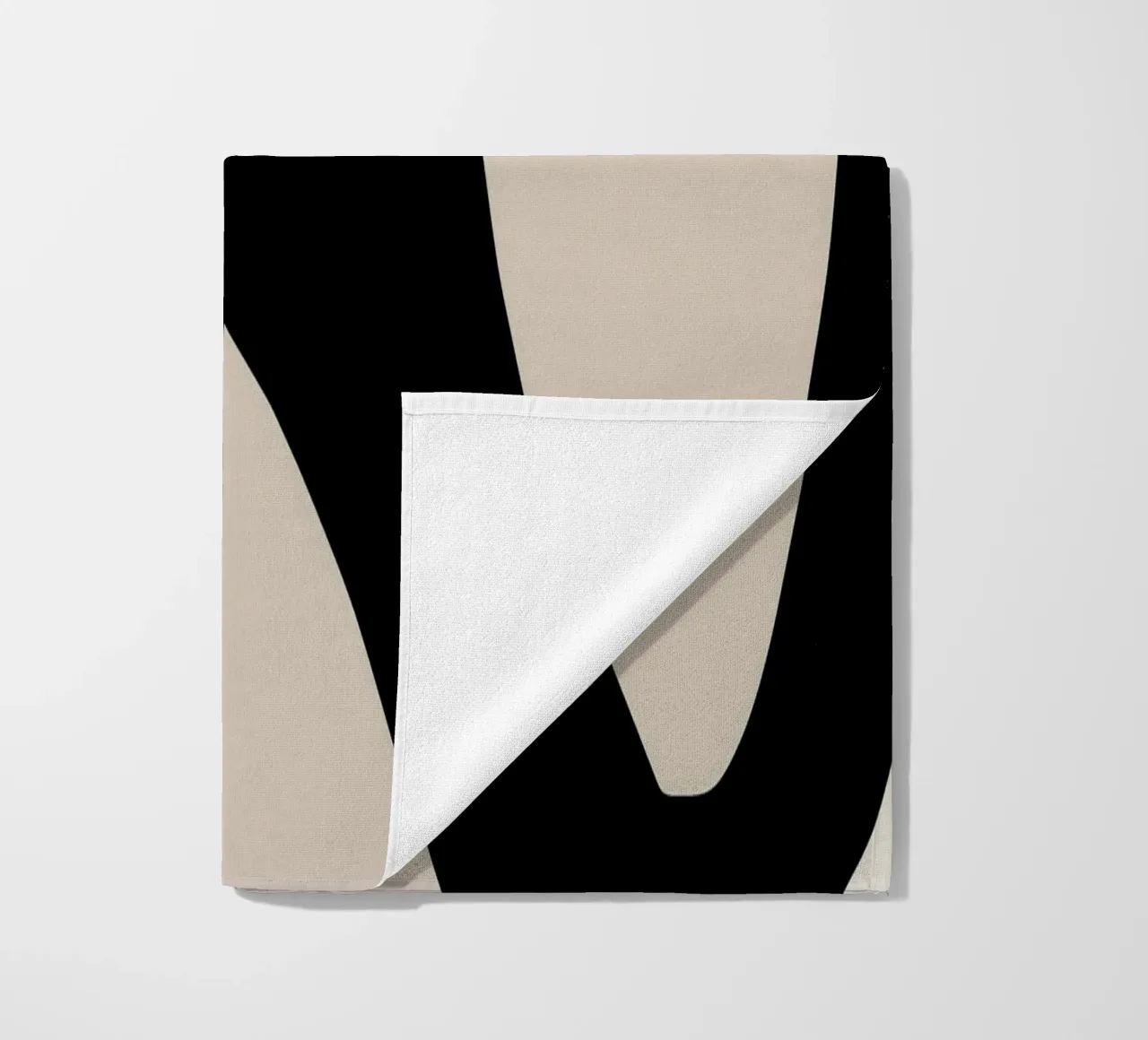 Collisione | Geometria gestuale in bianco e nero telo mare da Autofocus