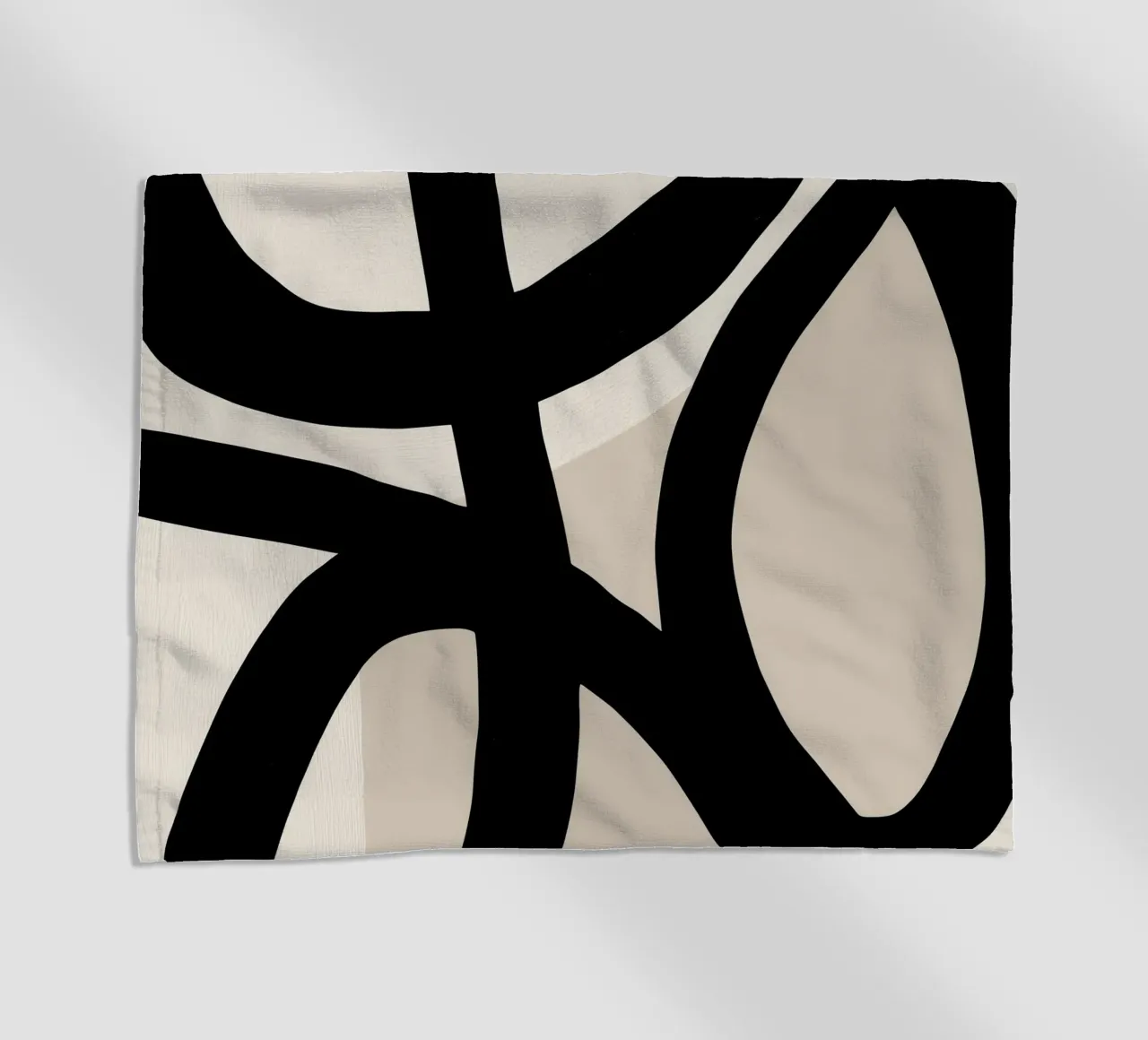 Collisione | Geometria gestuale in bianco e nero telo mare da Autofocus