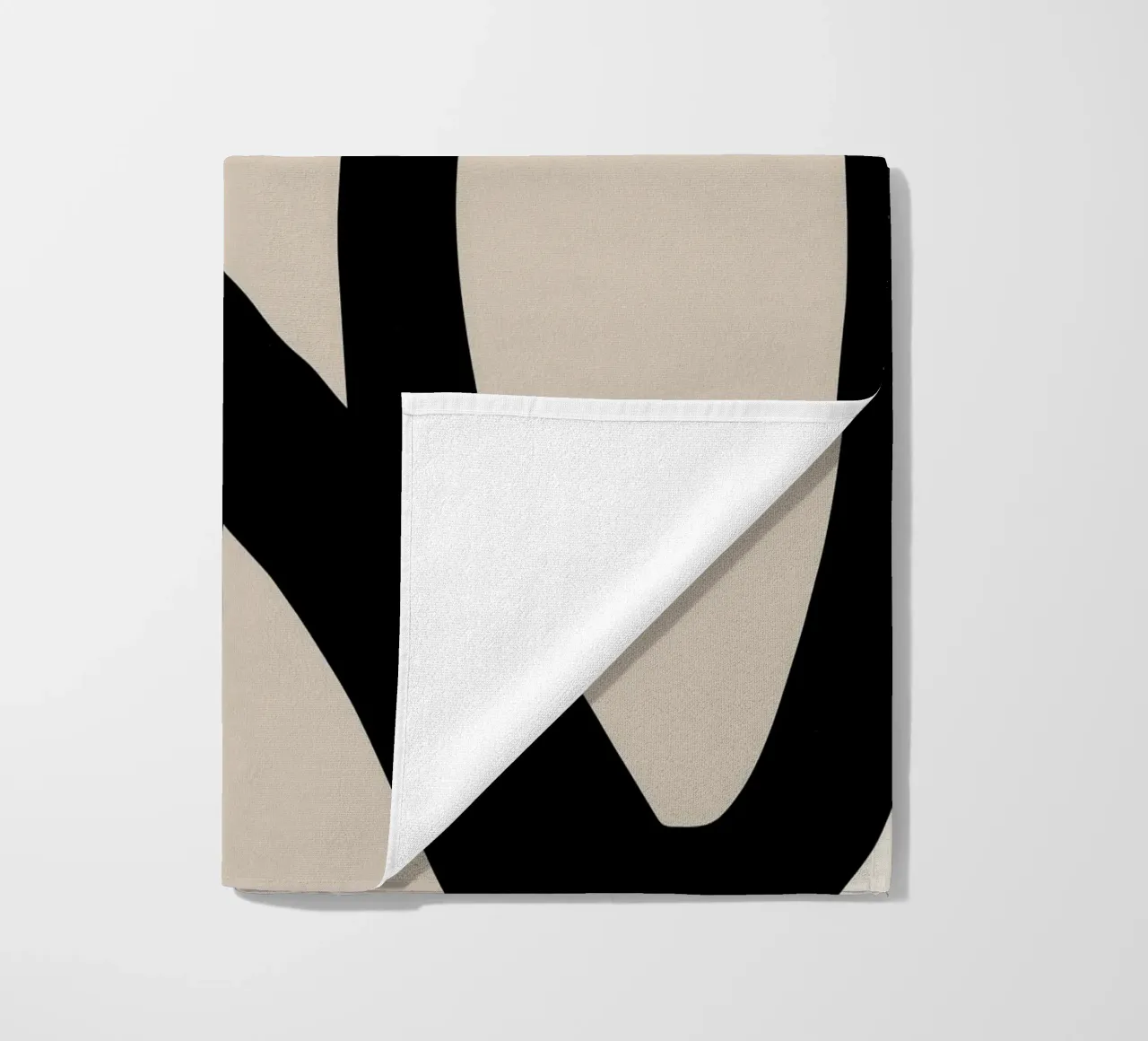 Collisione | Geometria gestuale in bianco e nero telo mare da Autofocus