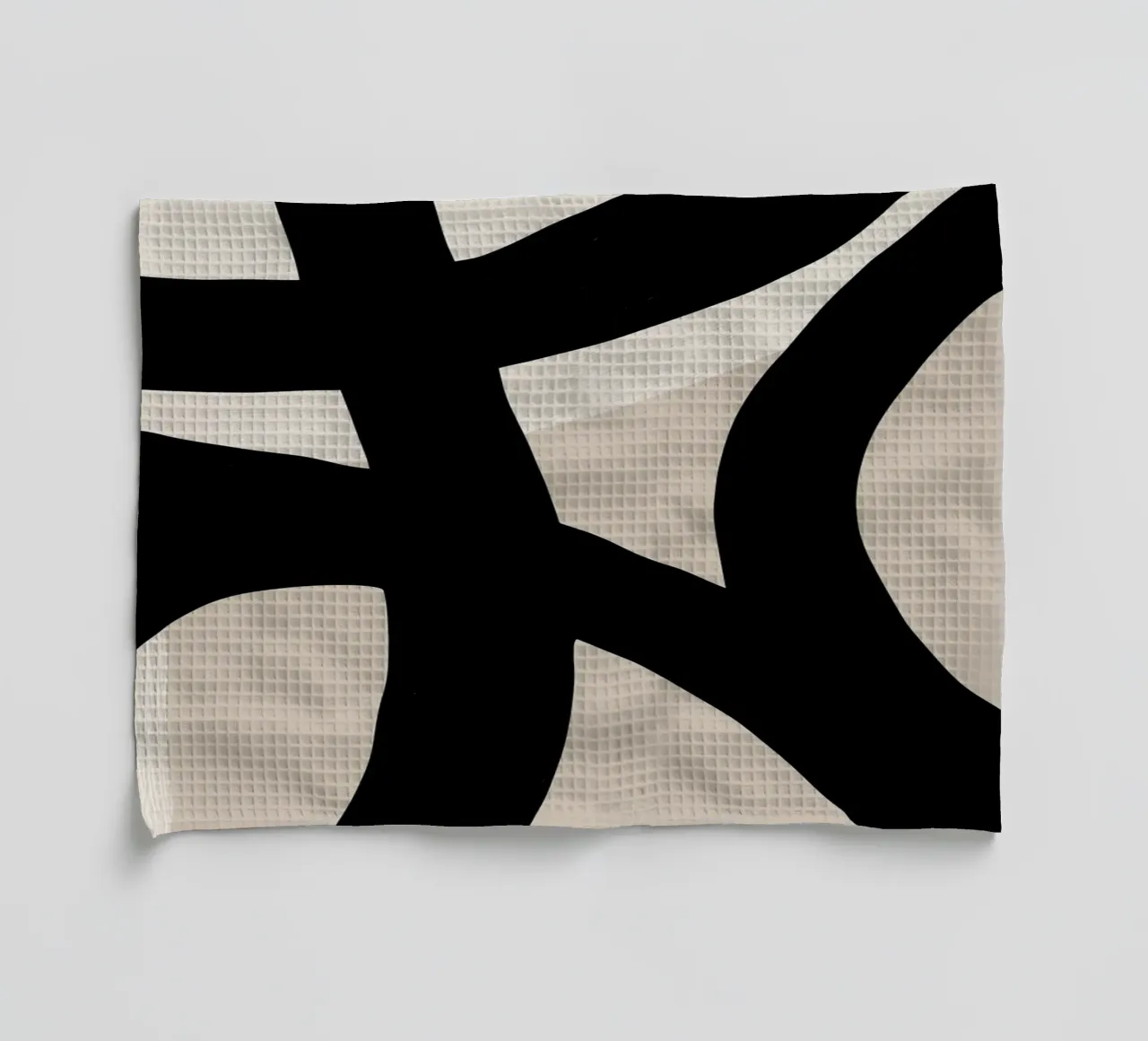 Collisione | Geometria gestuale in bianco e nero canovaccio da cucina da Autofocus