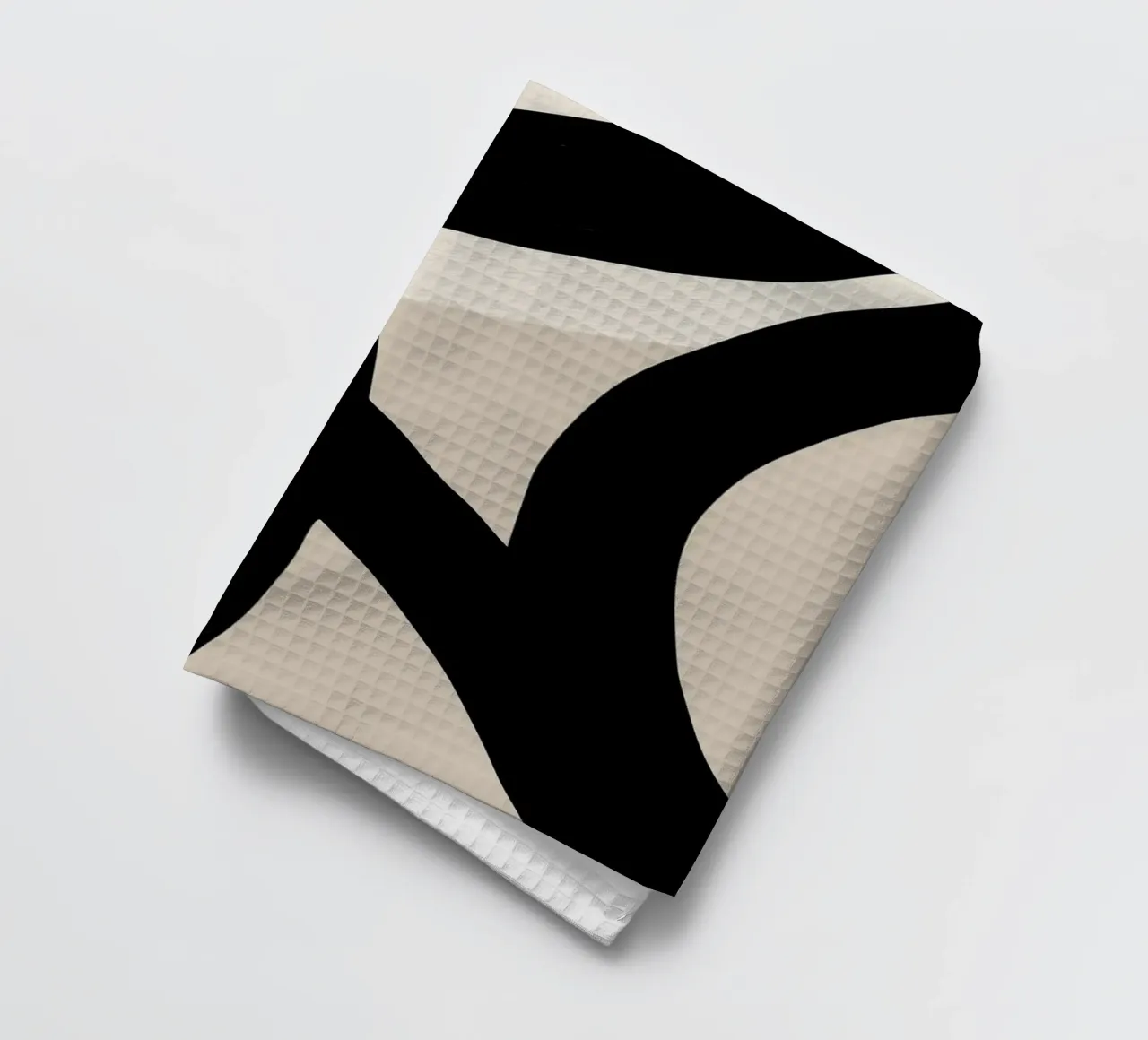 Collisione | Geometria gestuale in bianco e nero canovaccio da cucina da Autofocus