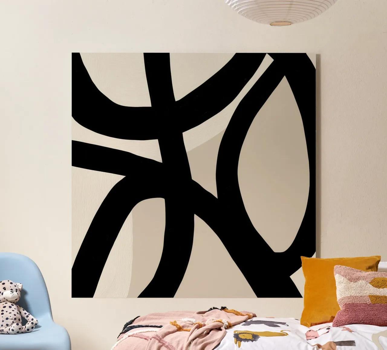 Collisione | Geometria gestuale in bianco e nero plexiglass da Autofocus