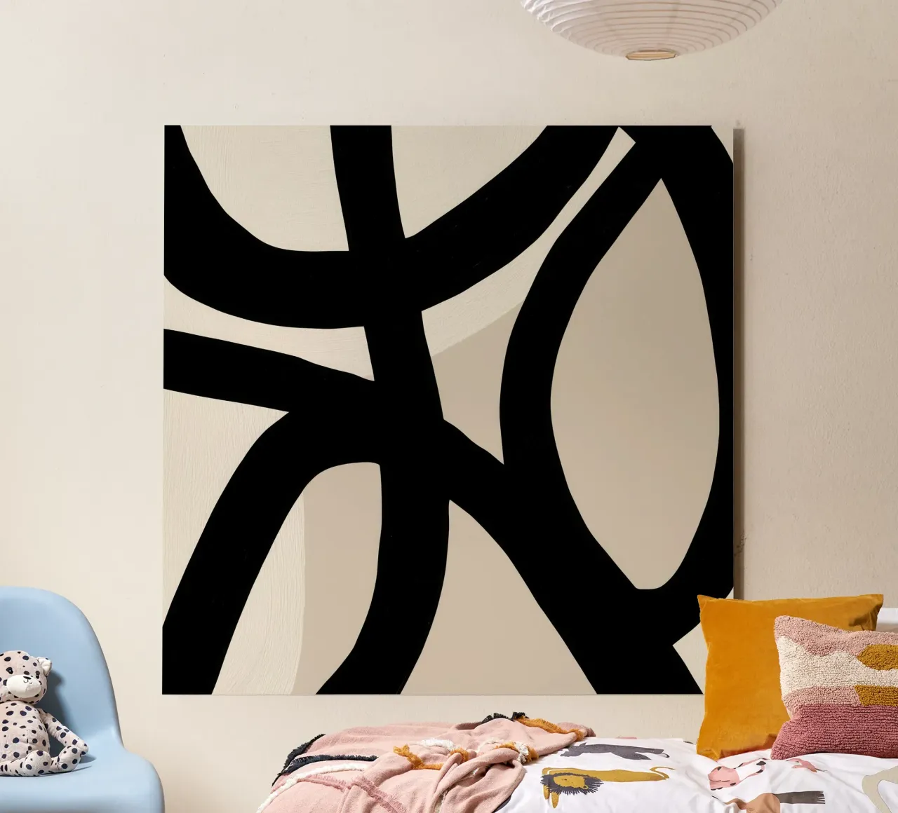 Collisione | Geometria gestuale in bianco e nero alluminio dibond da Autofocus