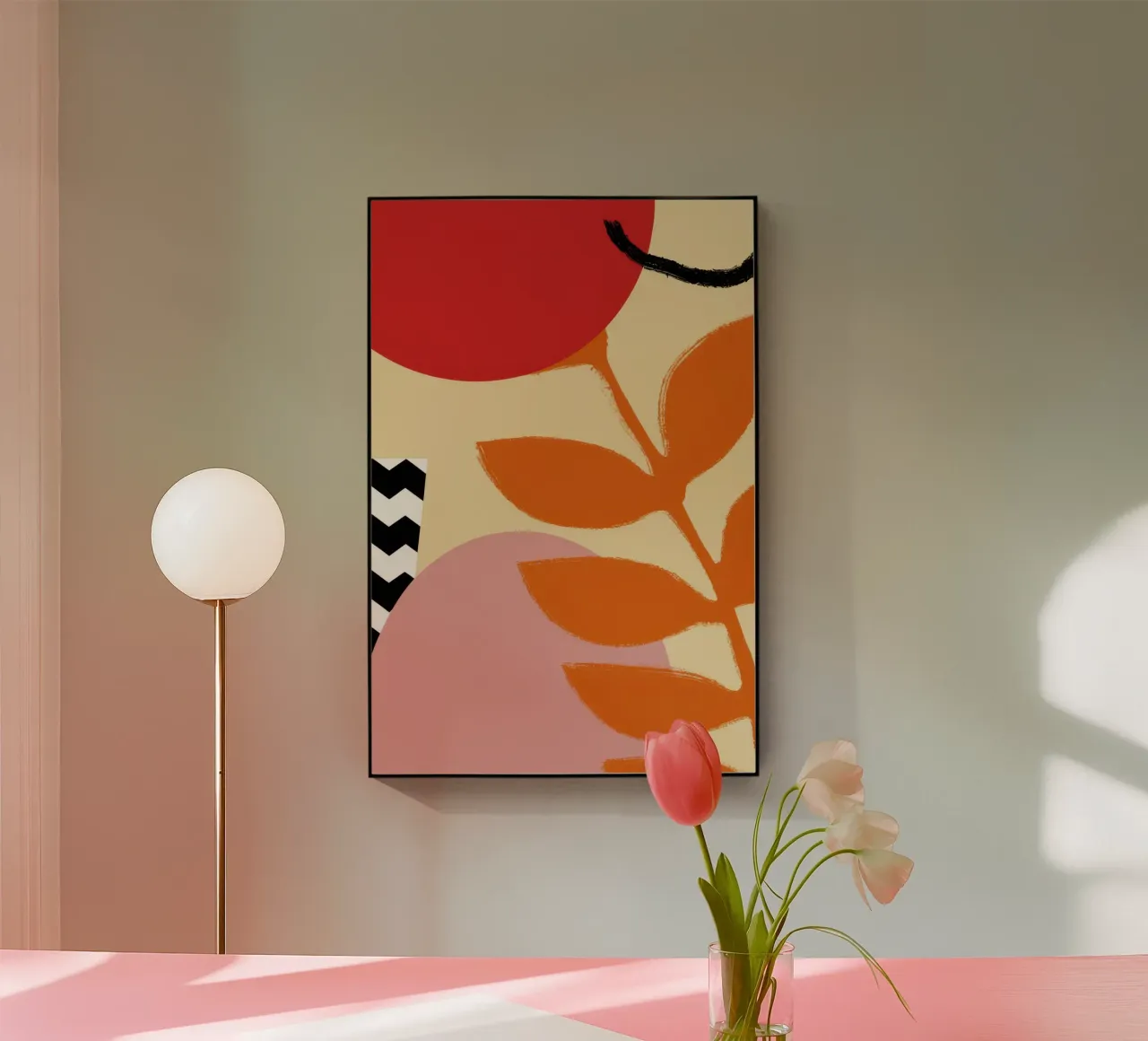 Gewaagd botanisch statement acryl van Solace Light