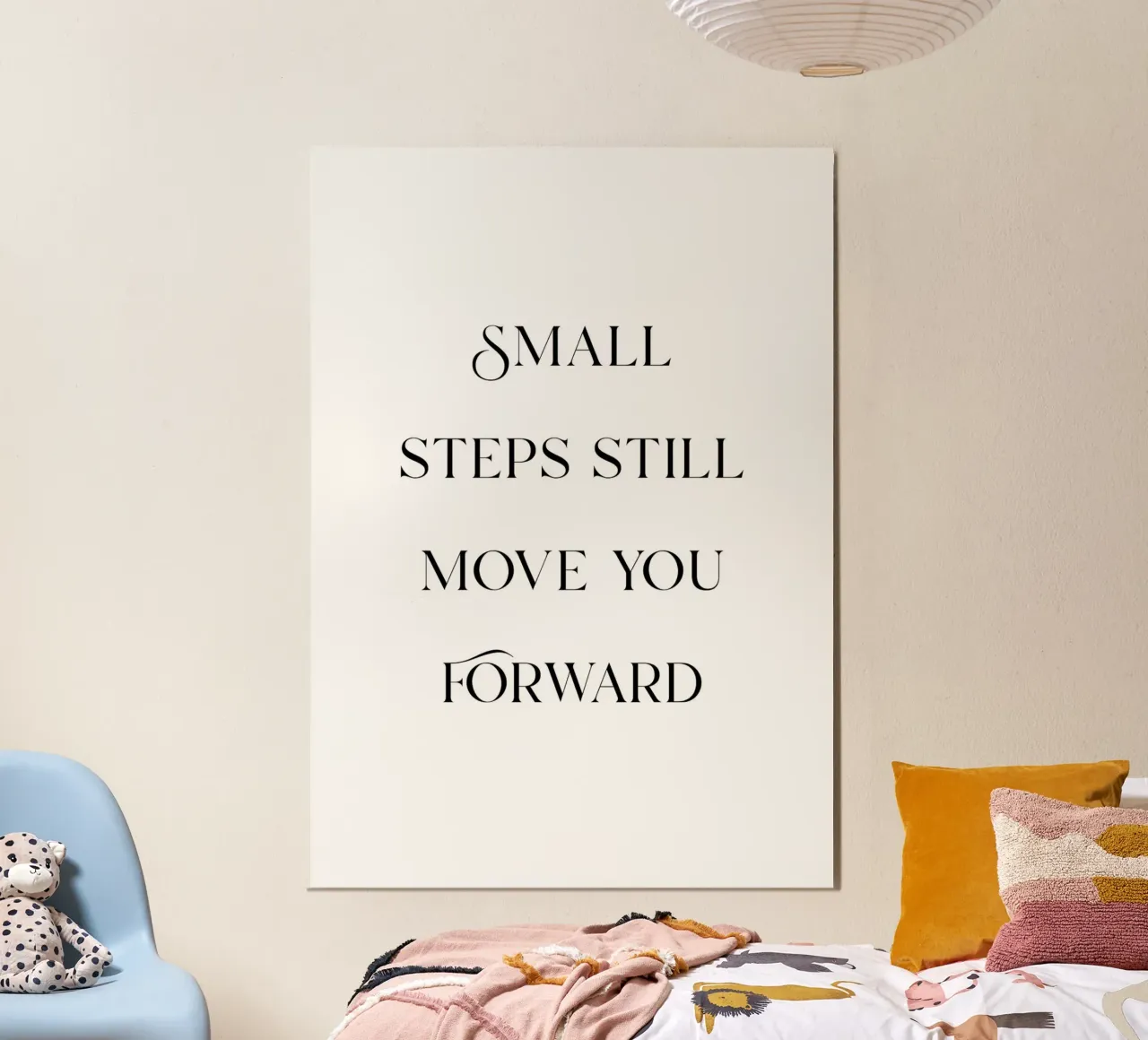 Small steps still move you forward carta hahnemühle da Quotes on walls