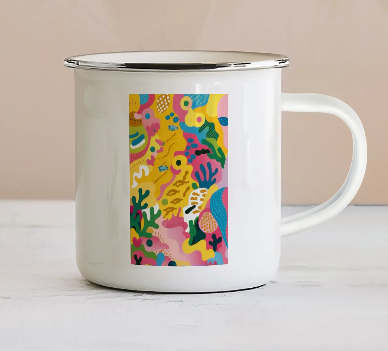 Tucano Paradiso Astratto tazza in smalto da Solace Light