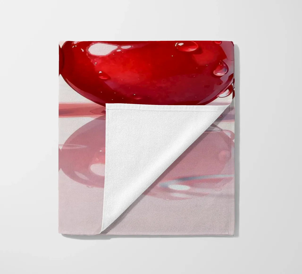 Cherry Art Print, Glossy Red Pop telo mare da EverLuvv Studio