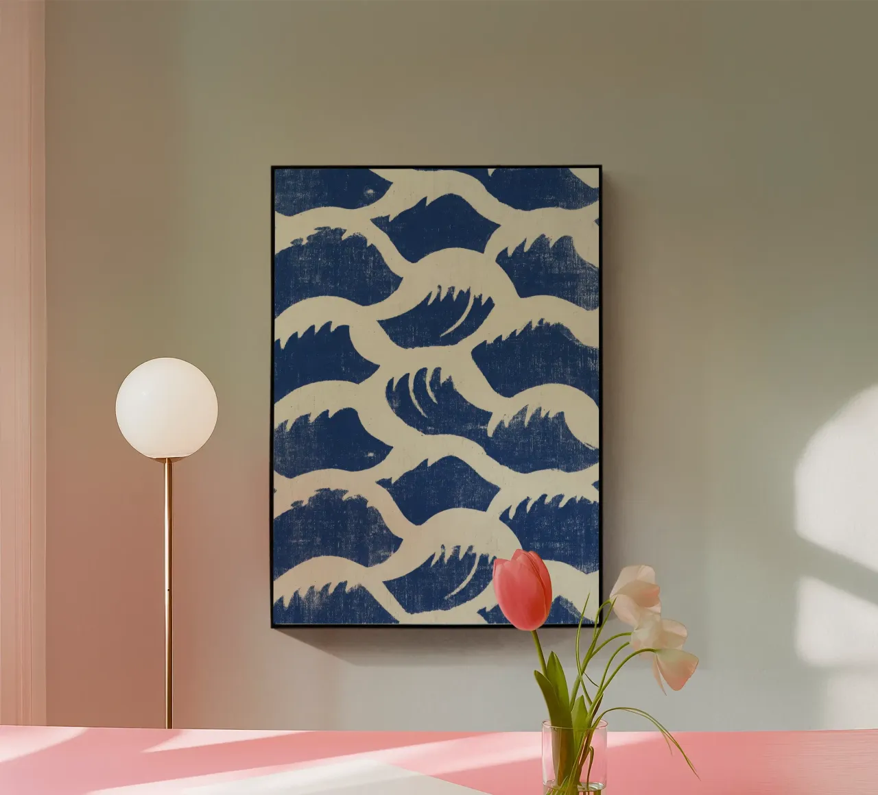 Blu e bianco fluidi plexiglass da Line & Perception