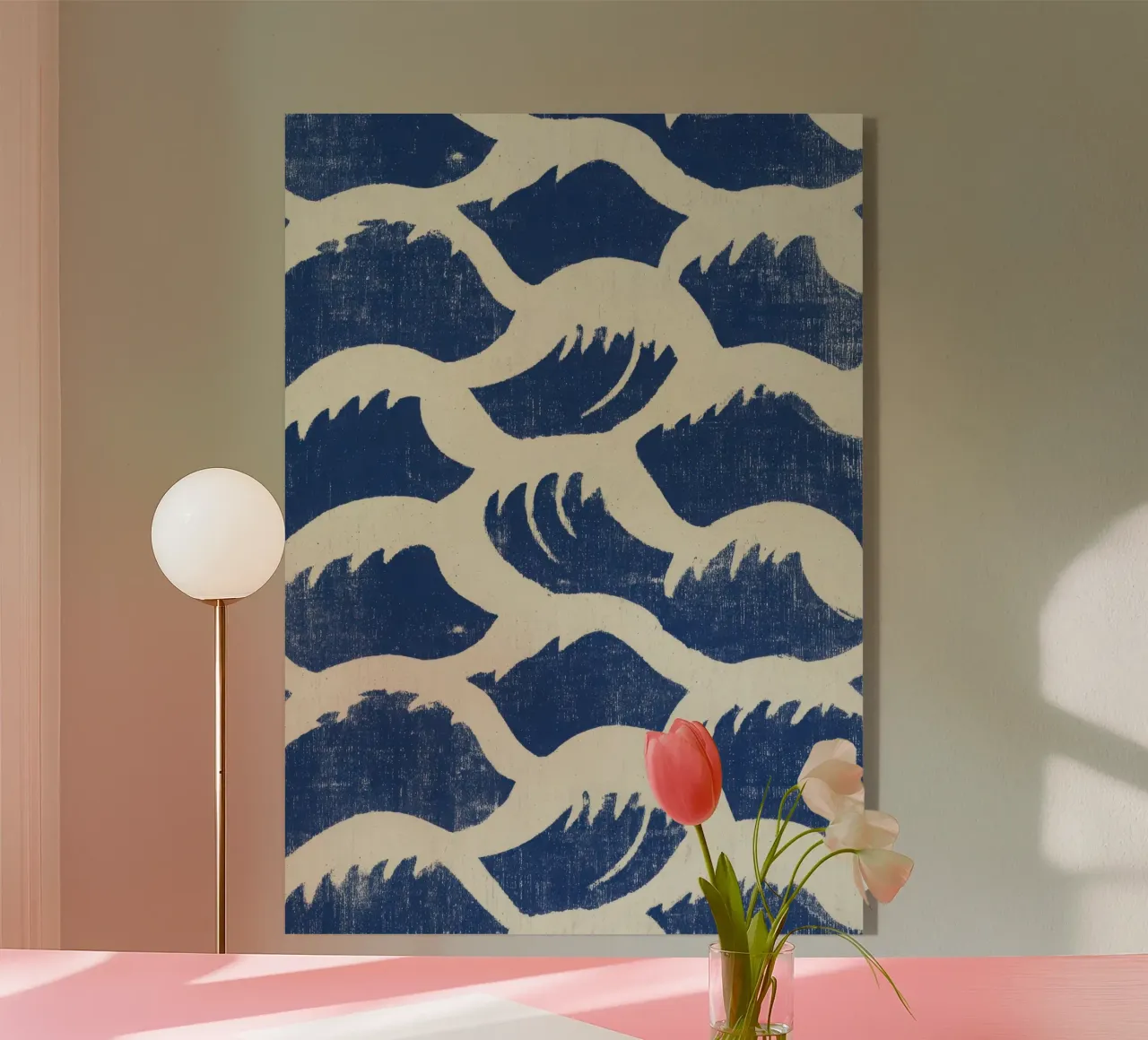 Blu e bianco fluidi plexiglass da Line & Perception