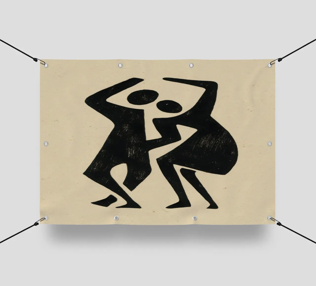 Due figure in dialogo telo in pvc da Line & Perception