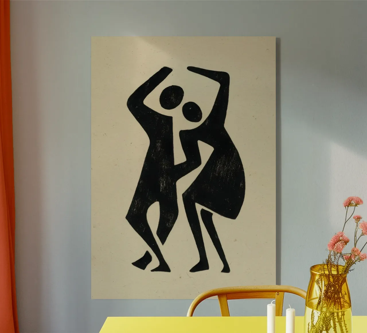 Two figures in dialogue acrylic glass by Line & Perception