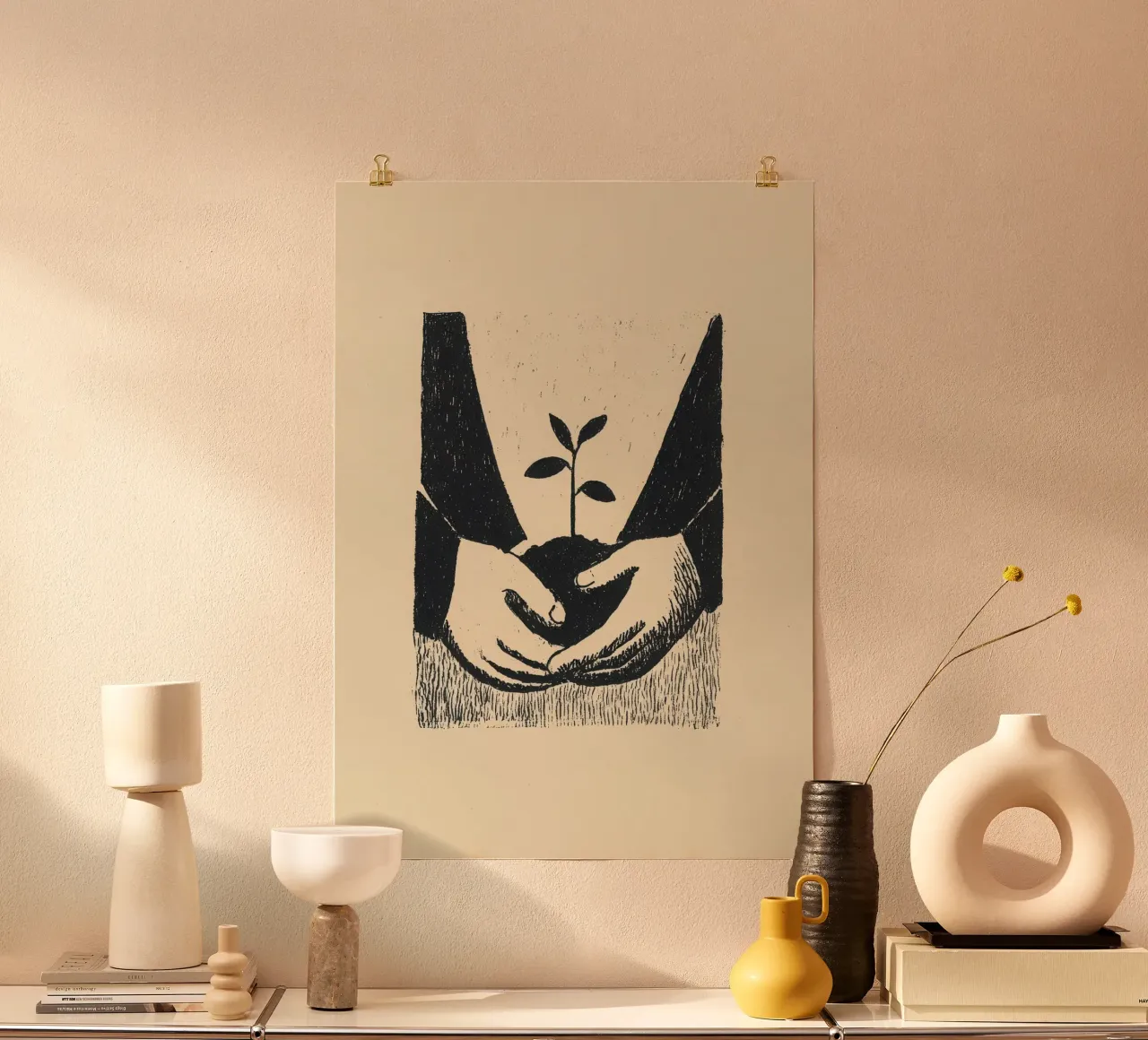 Mani e piante poster da Line & Perception