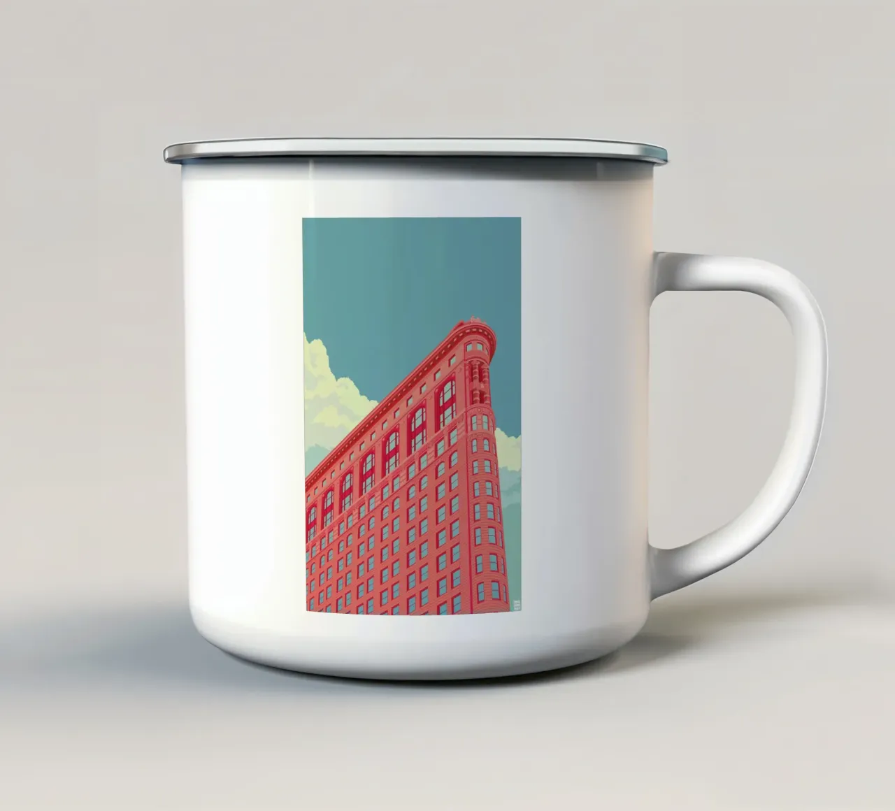 Flatiron Building New York City tazza in smalto da Remko Heemskerk