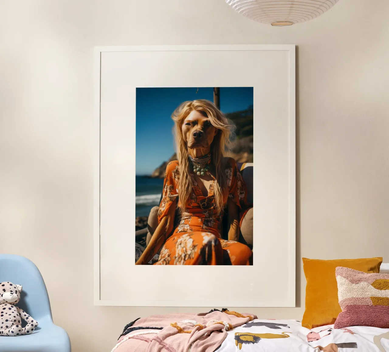 Lola poster con telaio in plastica da Affiches Chien Originales – Dogland