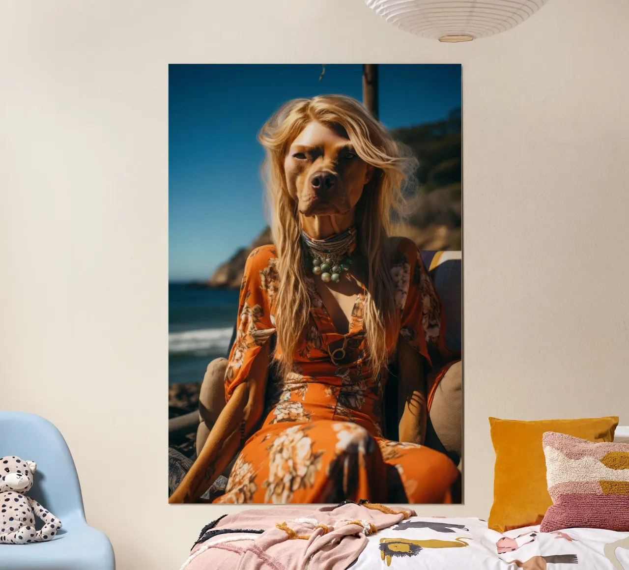 Lola poster con telaio in plastica da Affiches Chien Originales – Dogland