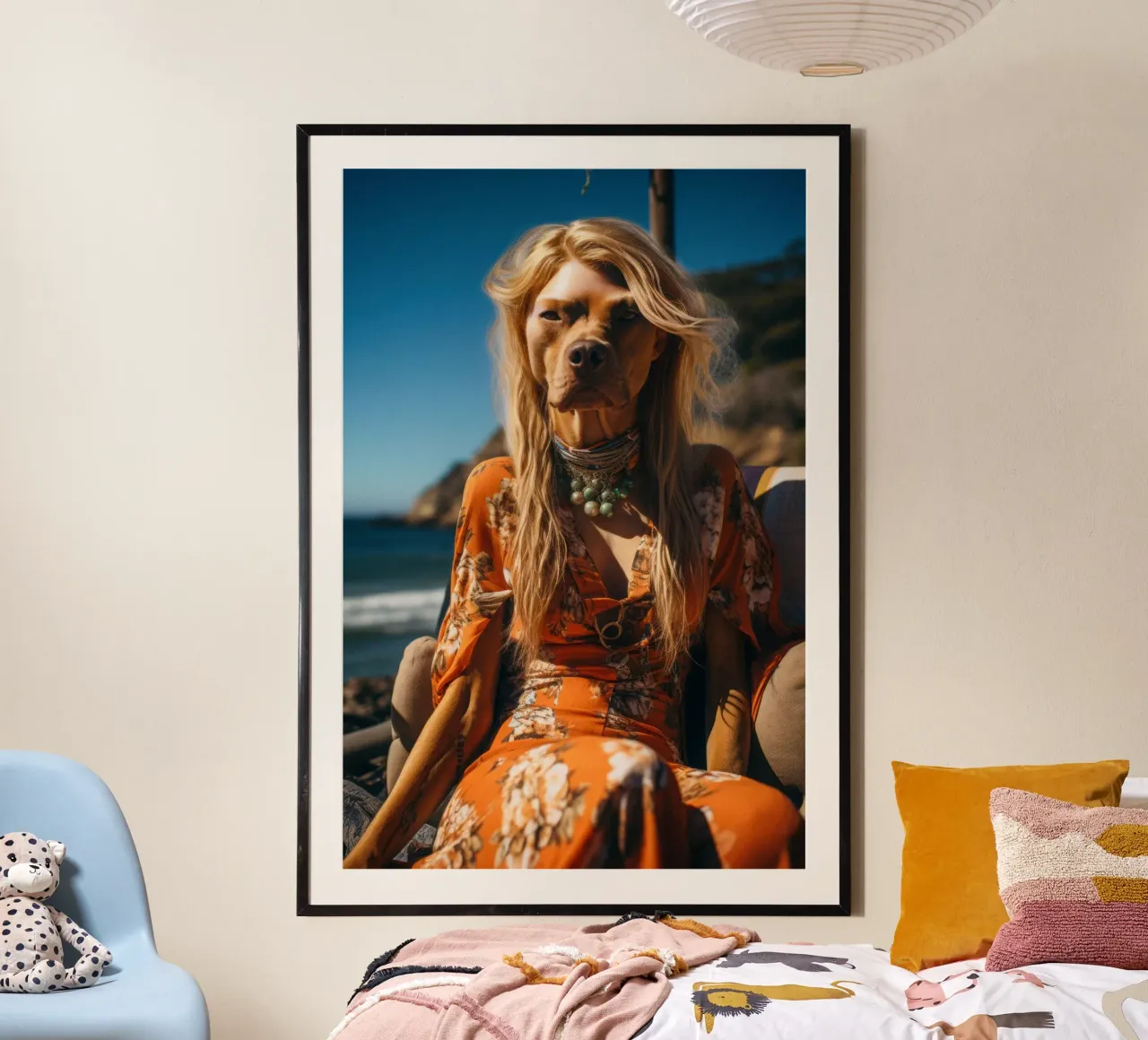 Lola poster con telaio in plastica da Affiches Chien Originales – Dogland