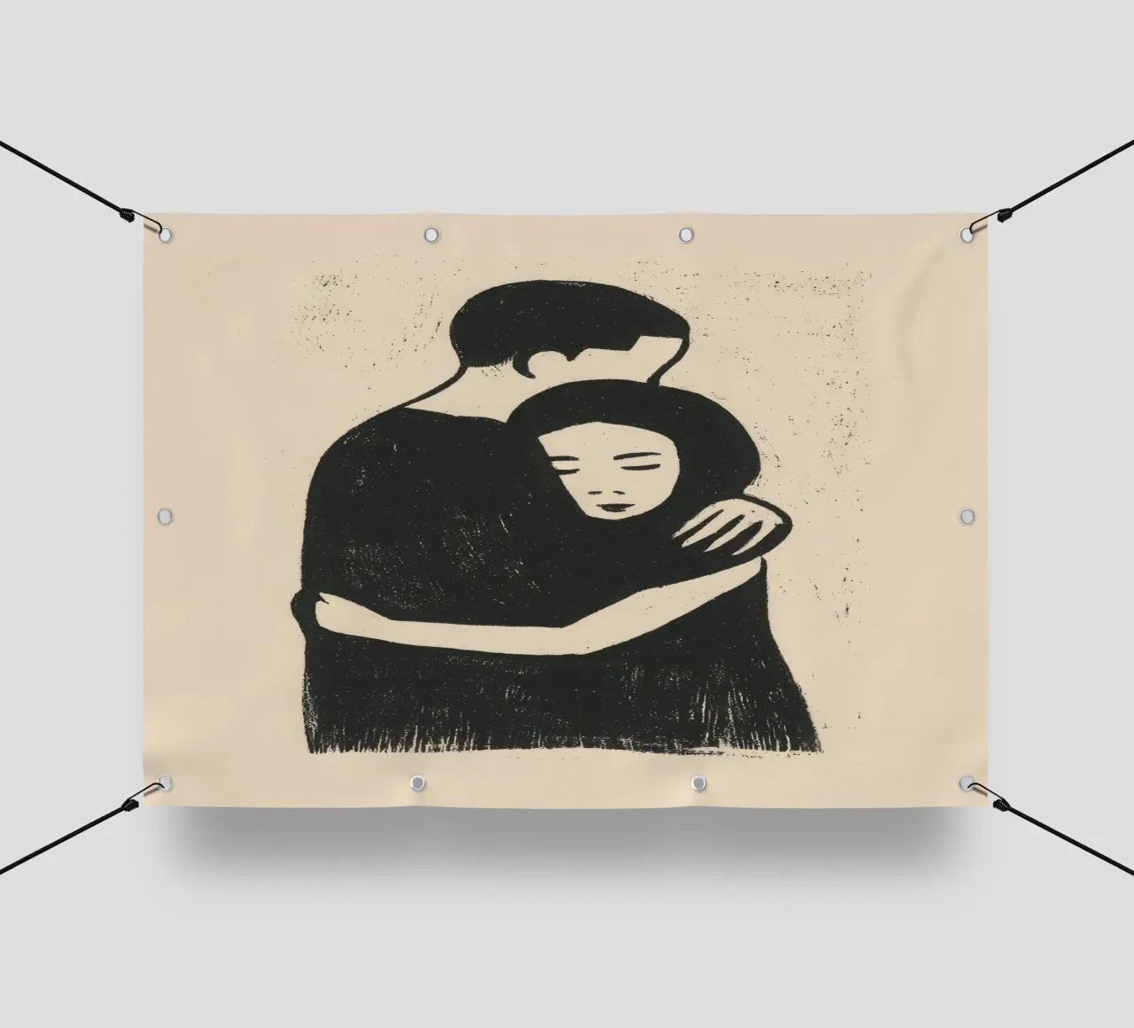 Un abbraccio profondo telo in pvc da Line & Perception