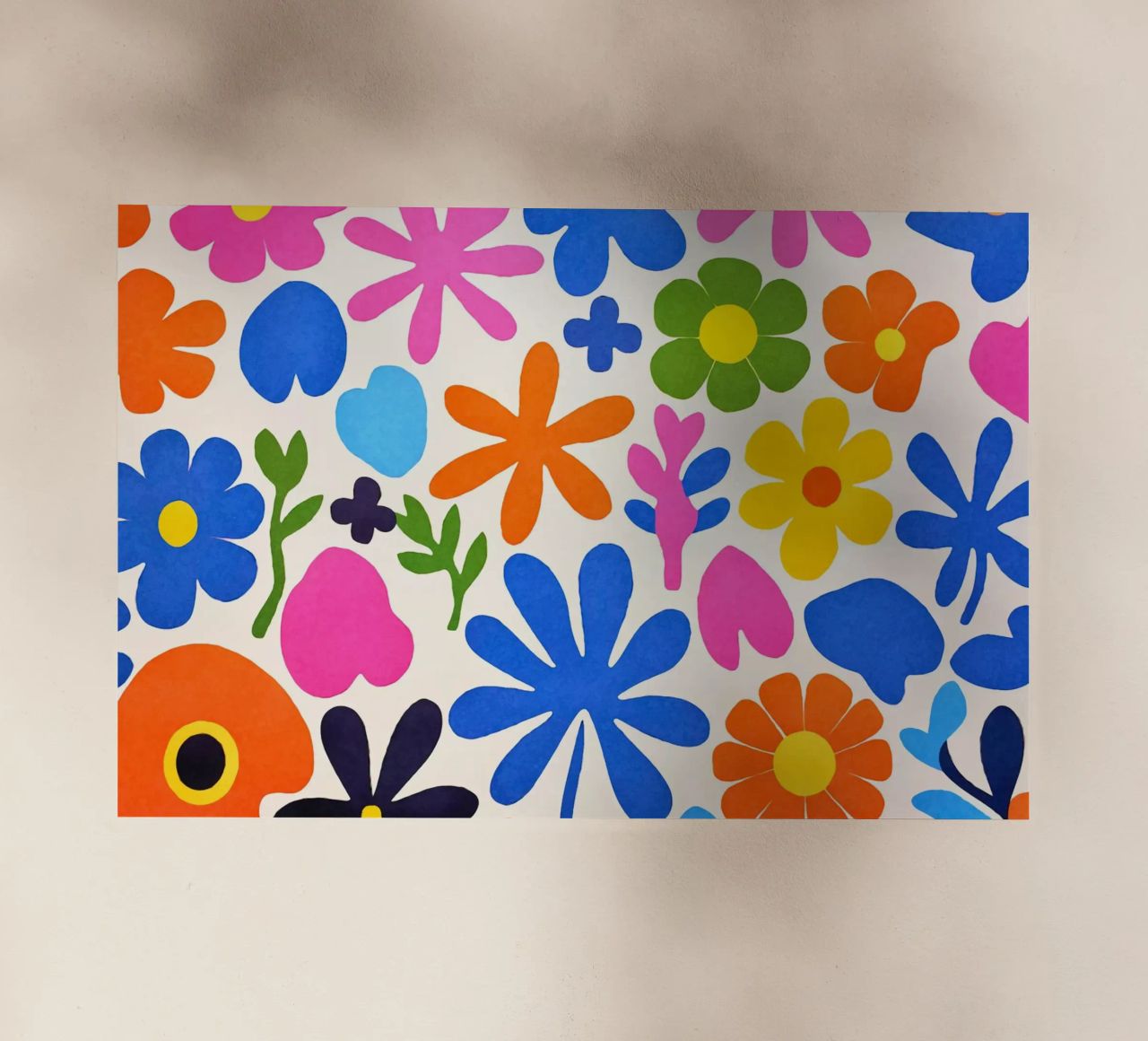 Fiori colorati retrò Groovy Matisse pellicola backlit da Andrea Haase Modern Home