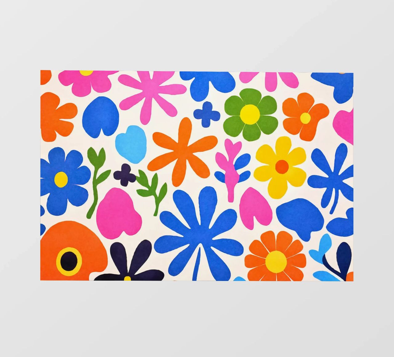 Fiori colorati retrò Groovy Matisse pellicola backlit da Andrea Haase Modern Home
