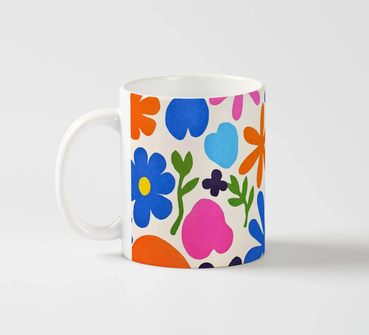 Fiori colorati retrò Groovy Matisse tazza in ceramica da Andrea Haase Modern Home