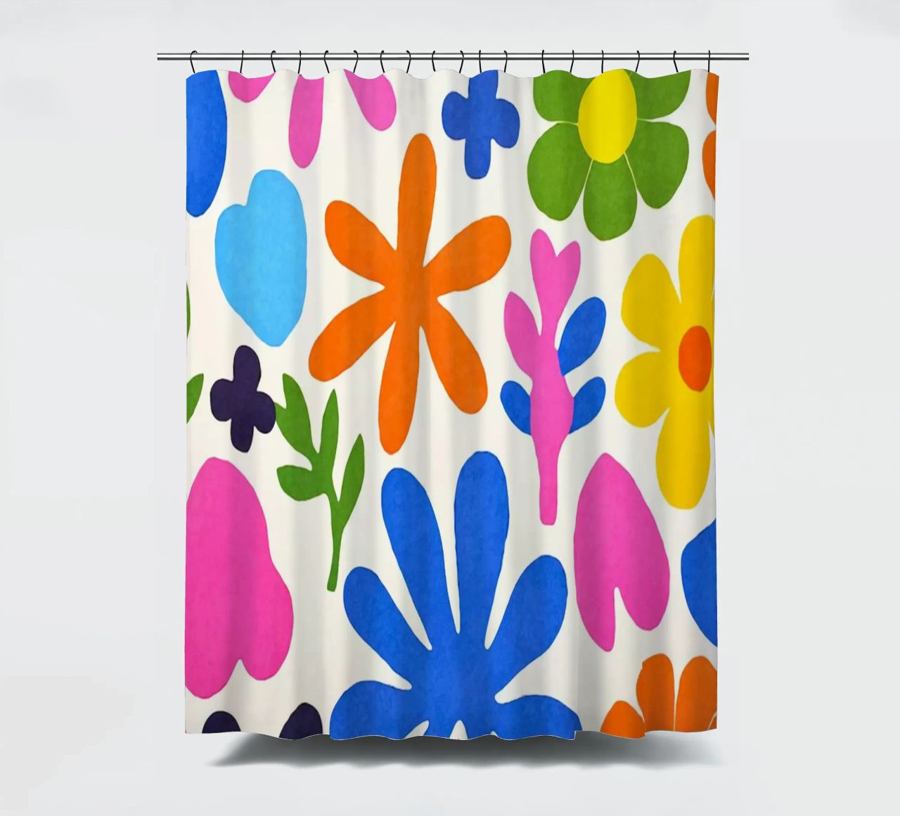 Fiori colorati retrò Groovy Matisse tenda da doccia da Andrea Haase Modern Home