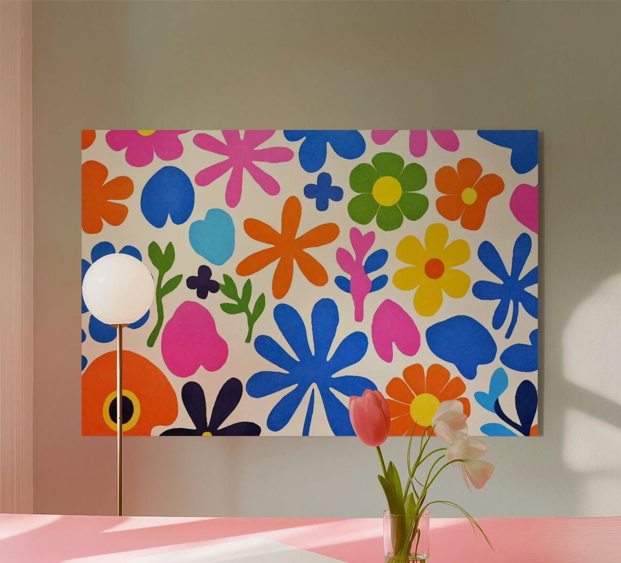 Fiori colorati retrò Groovy Matisse plexiglass da Andrea Haase Modern Home