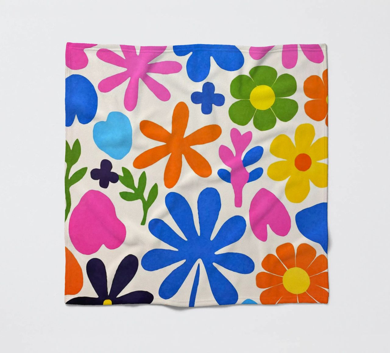 Fiori colorati retrò Groovy Matisse coperta in pile da Andrea Haase Modern Home