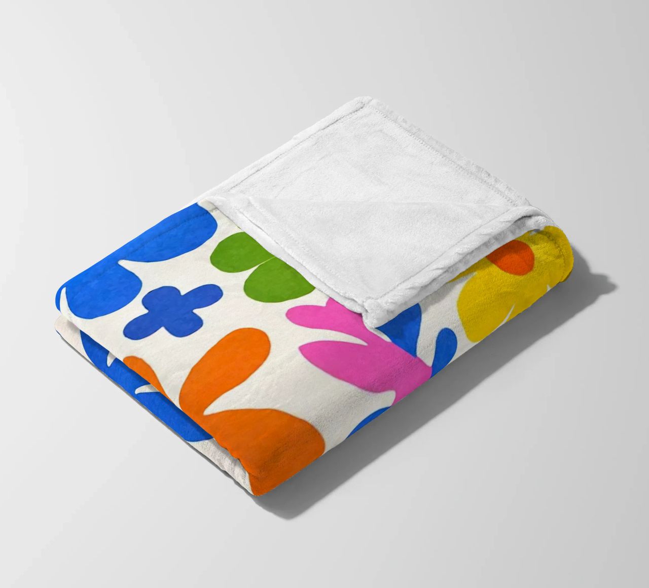 Fiori colorati retrò Groovy Matisse coperta in pile da Andrea Haase Modern Home