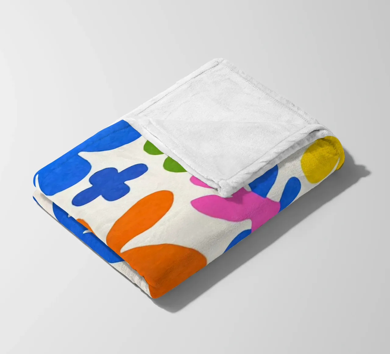 Colorful Retro Groovy Matisse Flowers fleece blanket by Andrea Haase Modern Home